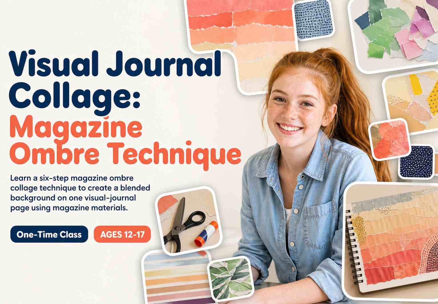 Visual Journal Collage: Magazine Ombre Technique