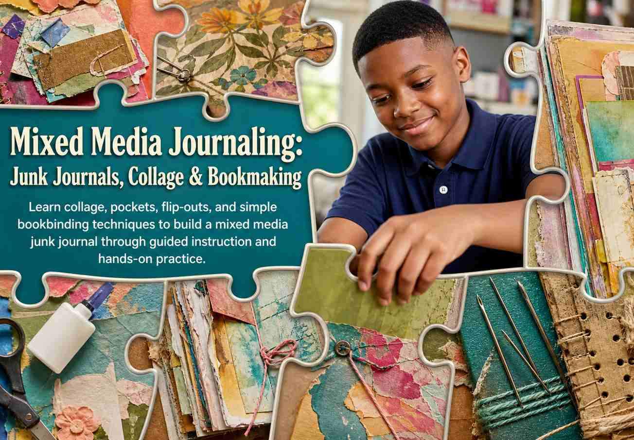 Mixed Media Journaling: Junk Journals, Collage & Bookmaking