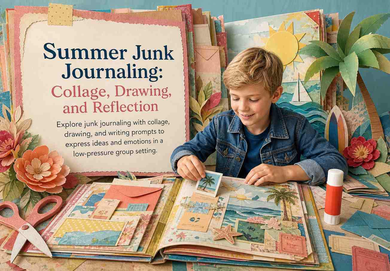 Summer Junk Journaling: Collage, Drawing, and Reflection
