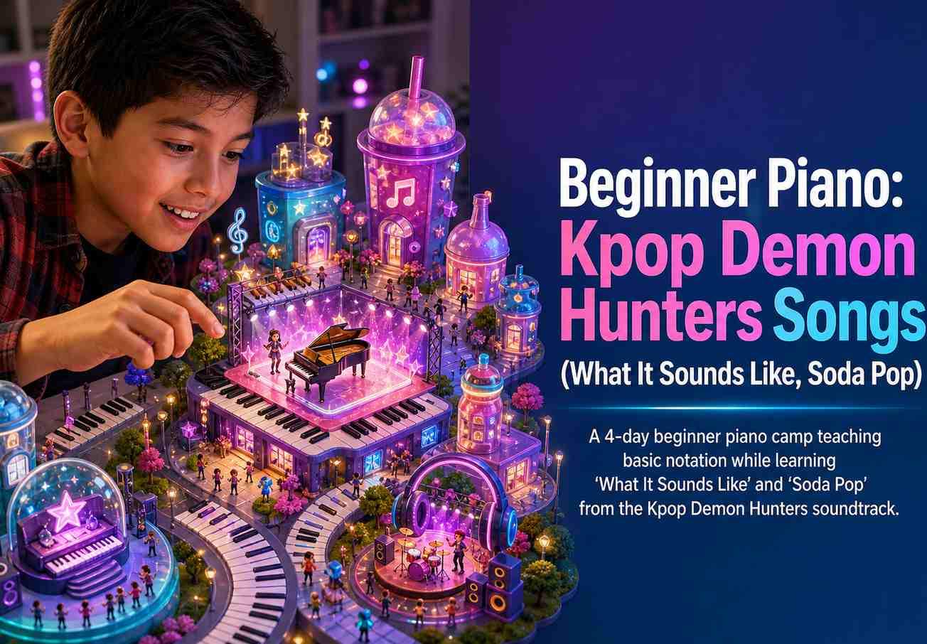 Beginner Piano: Kpop Demon Hunters Songs (What It Sounds Like, Soda Pop)