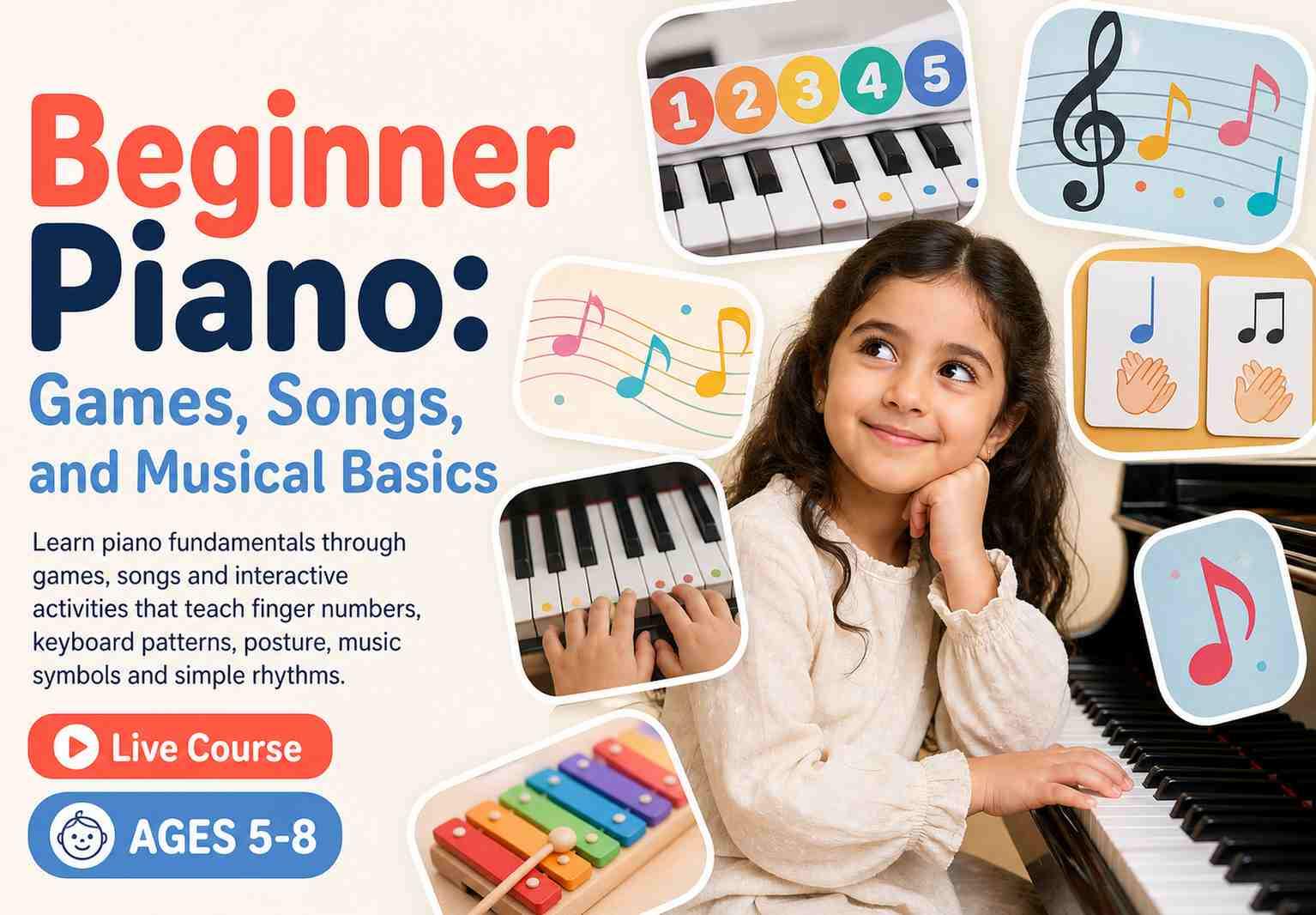 Beginner Piano: Games, Songs, and Musical Basics