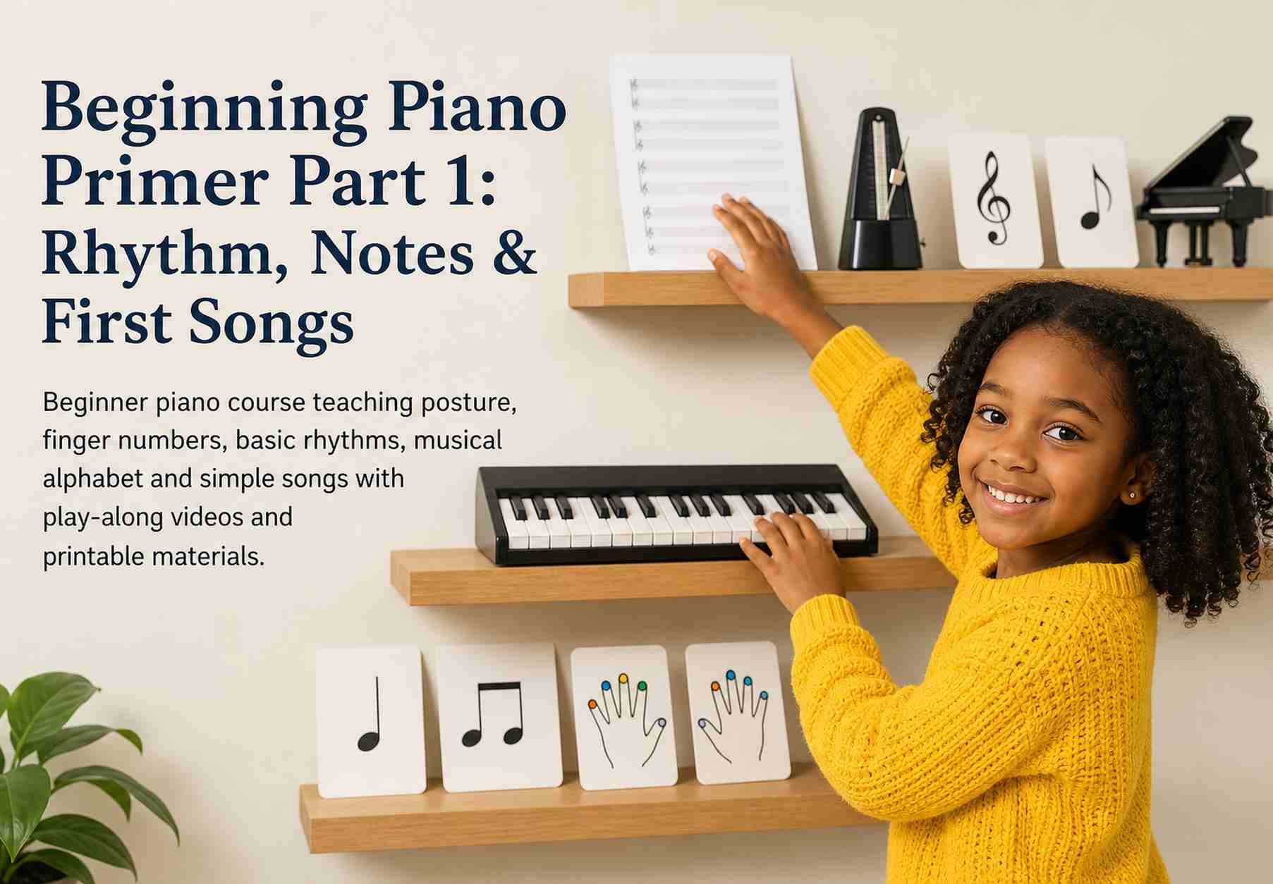 Beginning Piano Primer Part 1: Rhythm, Notes & First Songs