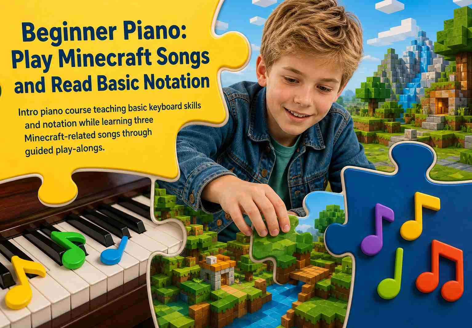 Beginner Piano: Play Minecraft Songs and Read Basic Notation