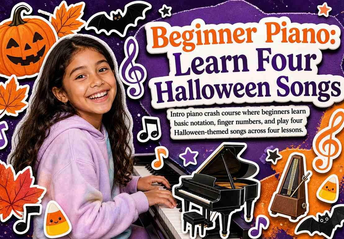 Beginner Piano: Learn Four Halloween Songs
