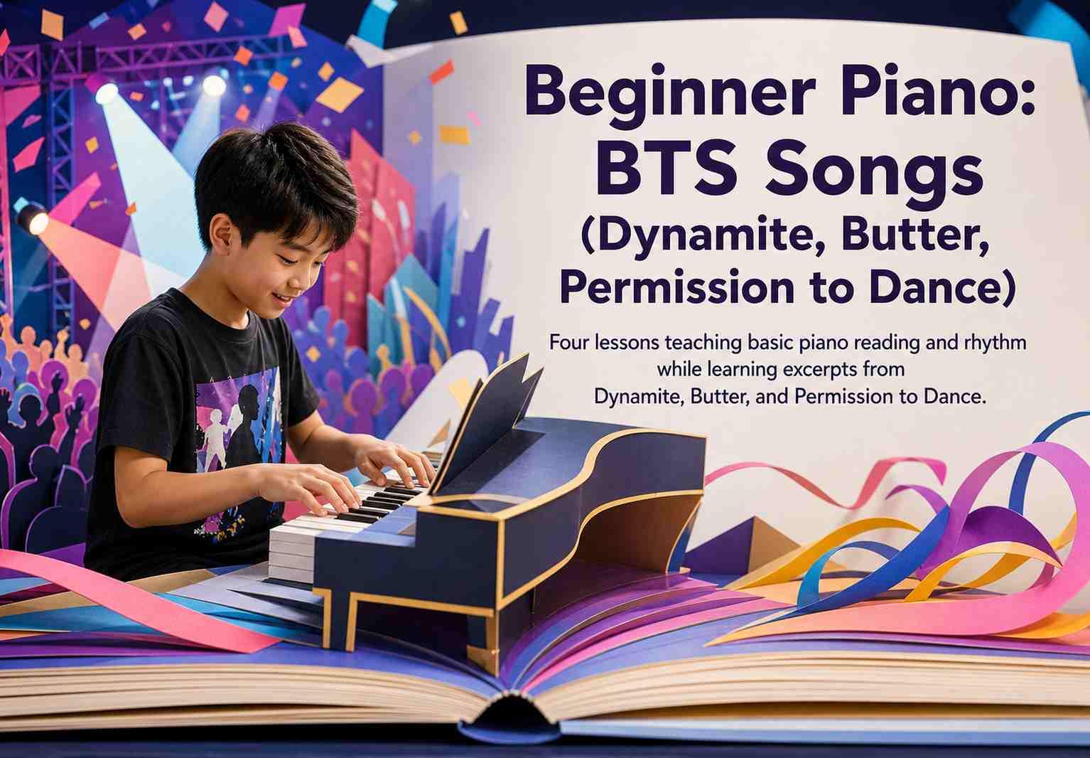 Beginner Piano: BTS Songs (Dynamite, Butter, Permission to Dance)