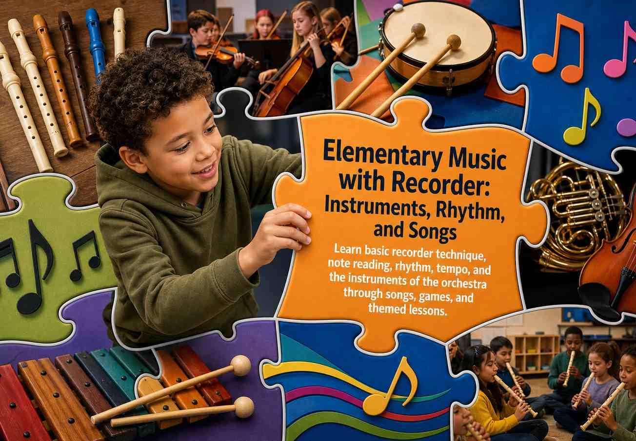 Elementary Music with Recorder: Instruments, Rhythm, and Songs