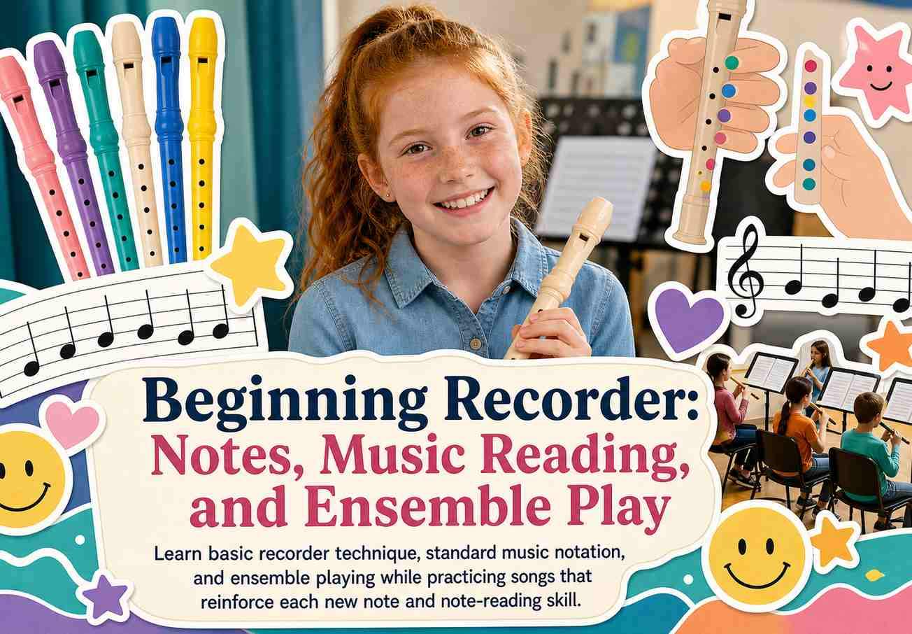 Beginning Recorder: Notes, Music Reading, and Ensemble Play