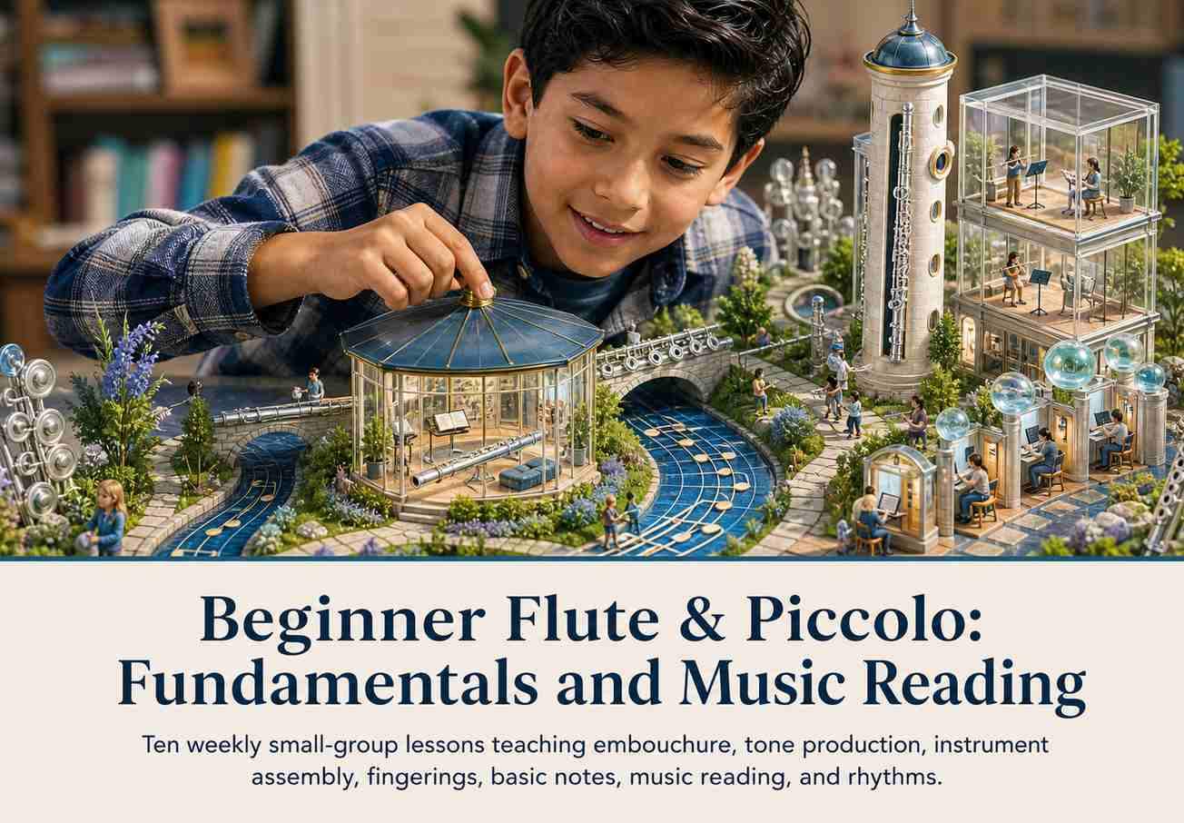 Beginner Flute & Piccolo: Fundamentals and Music Reading