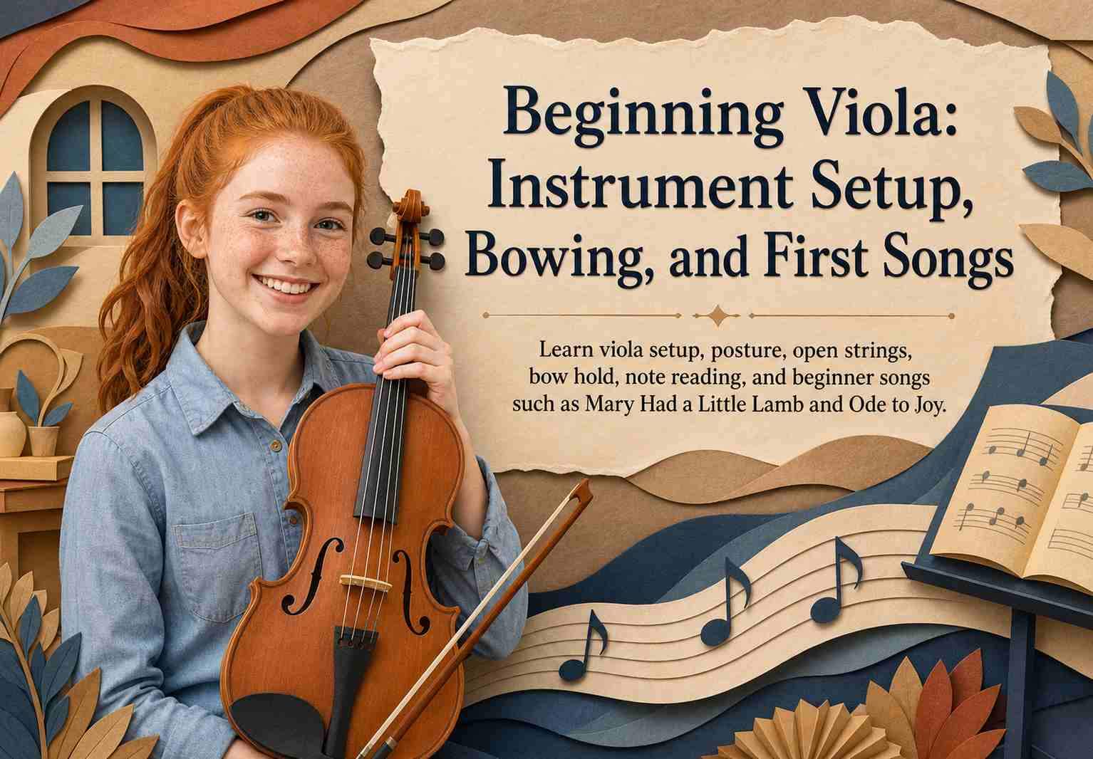 Beginning Viola: Instrument Setup, Bowing, and First Songs