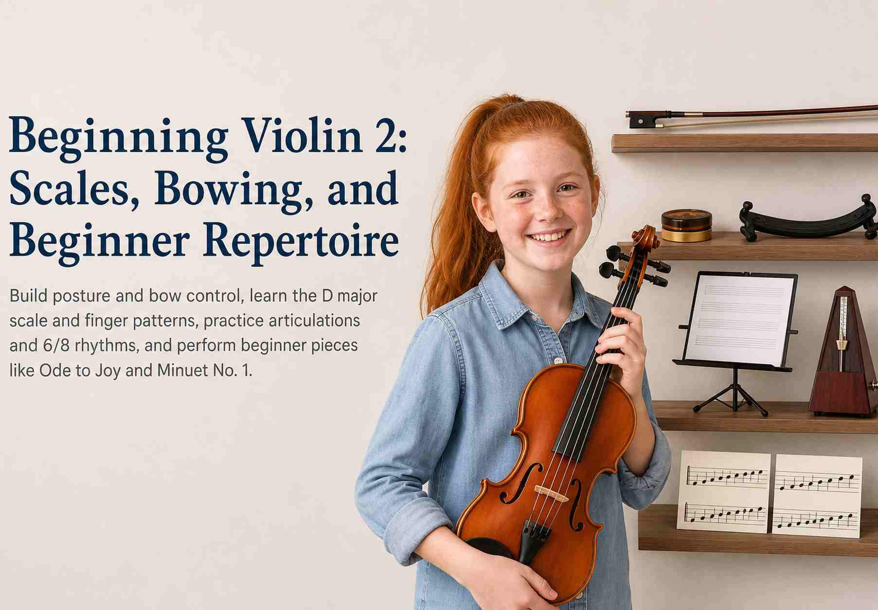 Beginning Violin 2: Scales, Bowing, and Beginner Repertoire