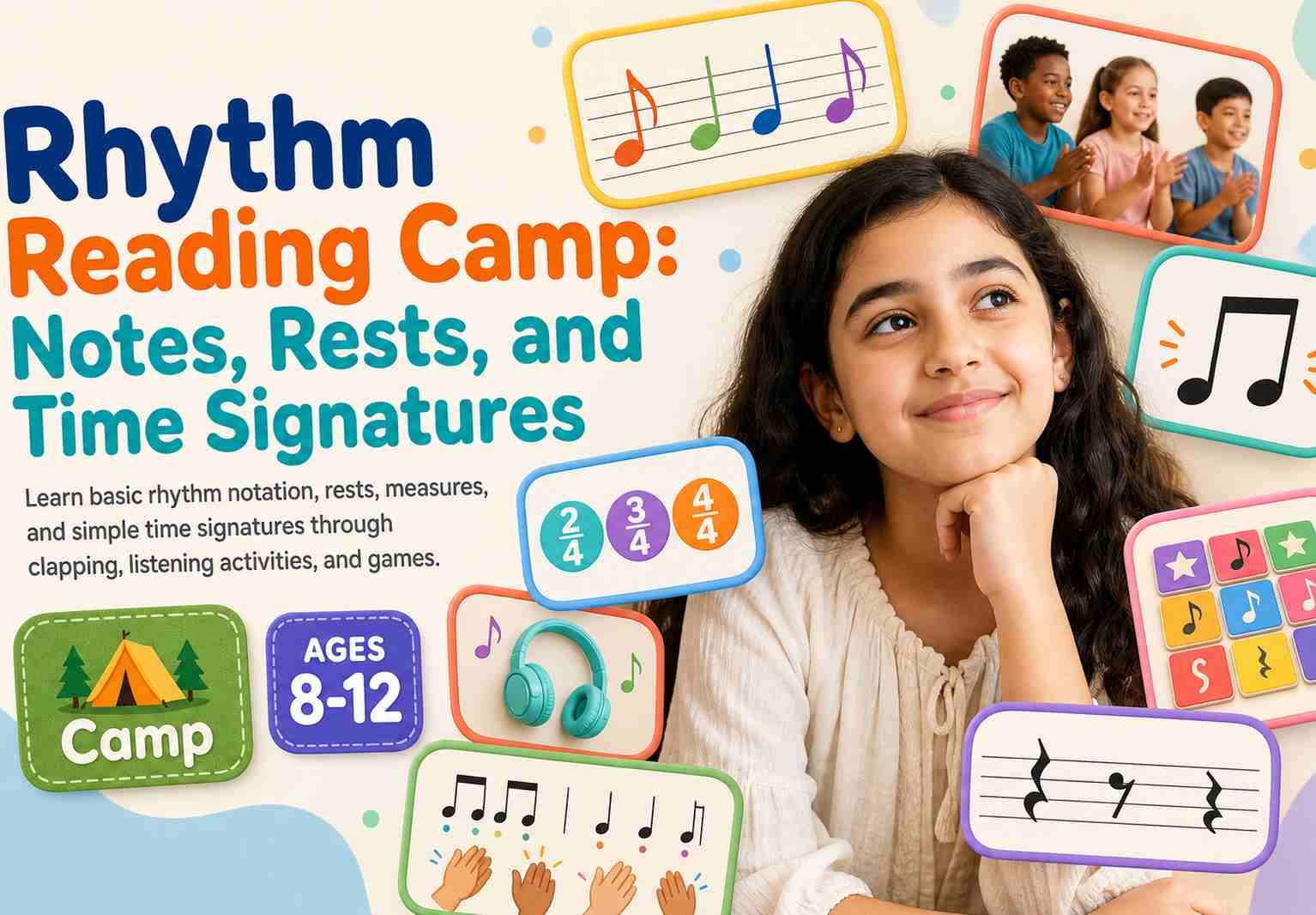Rhythm Reading Camp: Notes, Rests, and Time Signatures