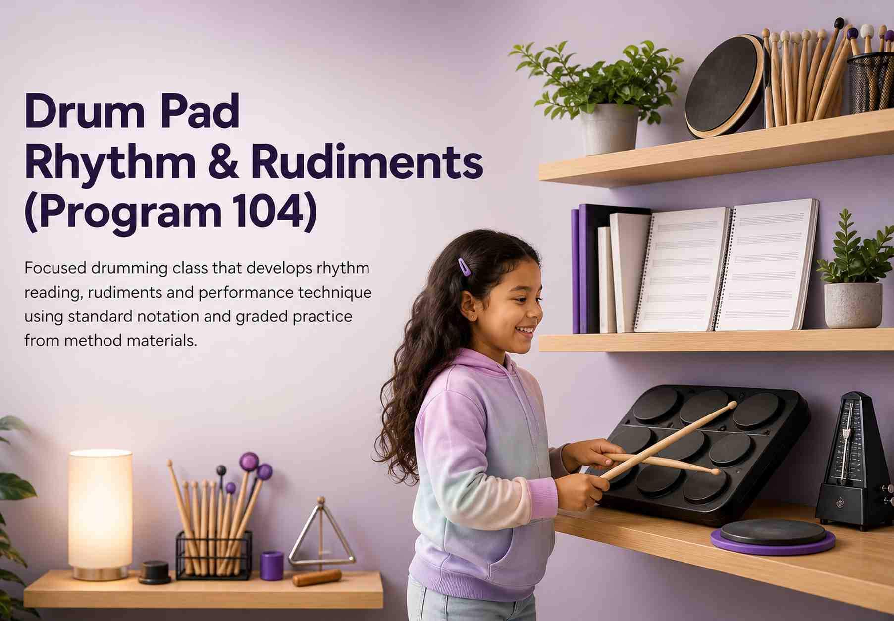 Drum Pad Rhythm & Rudiments (Program 104)