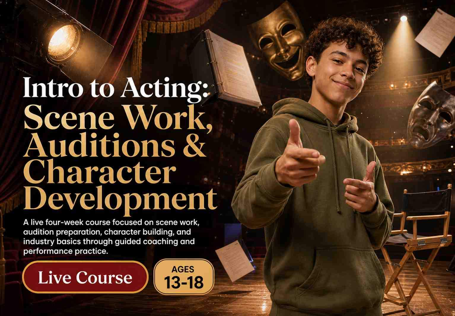 Intro to Acting: Scene Work, Auditions & Character Development
