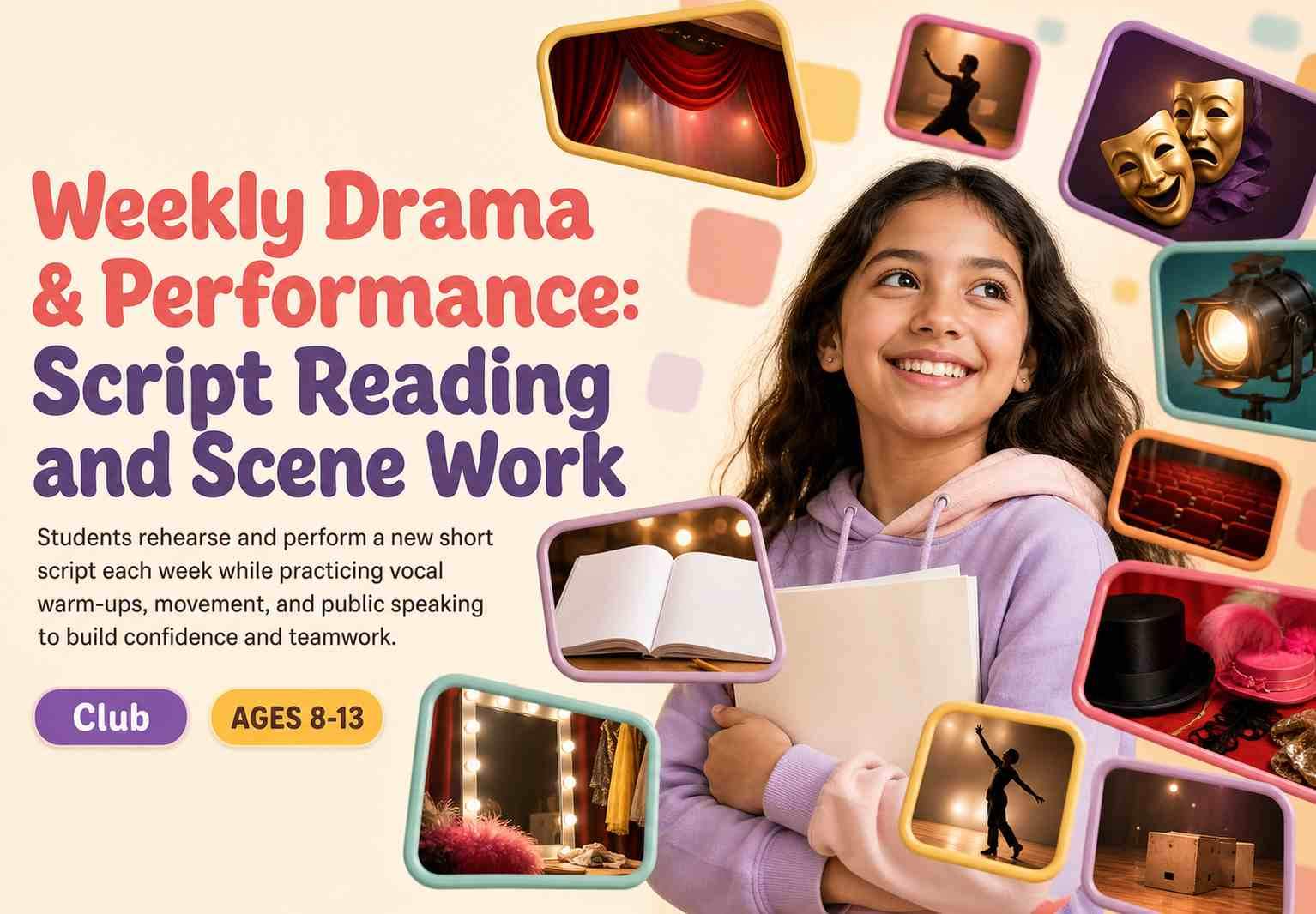 Weekly Drama & Performance: Script Reading and Scene Work