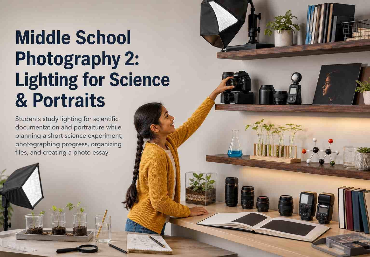 Middle School Photography 2: Lighting for Science & Portraits