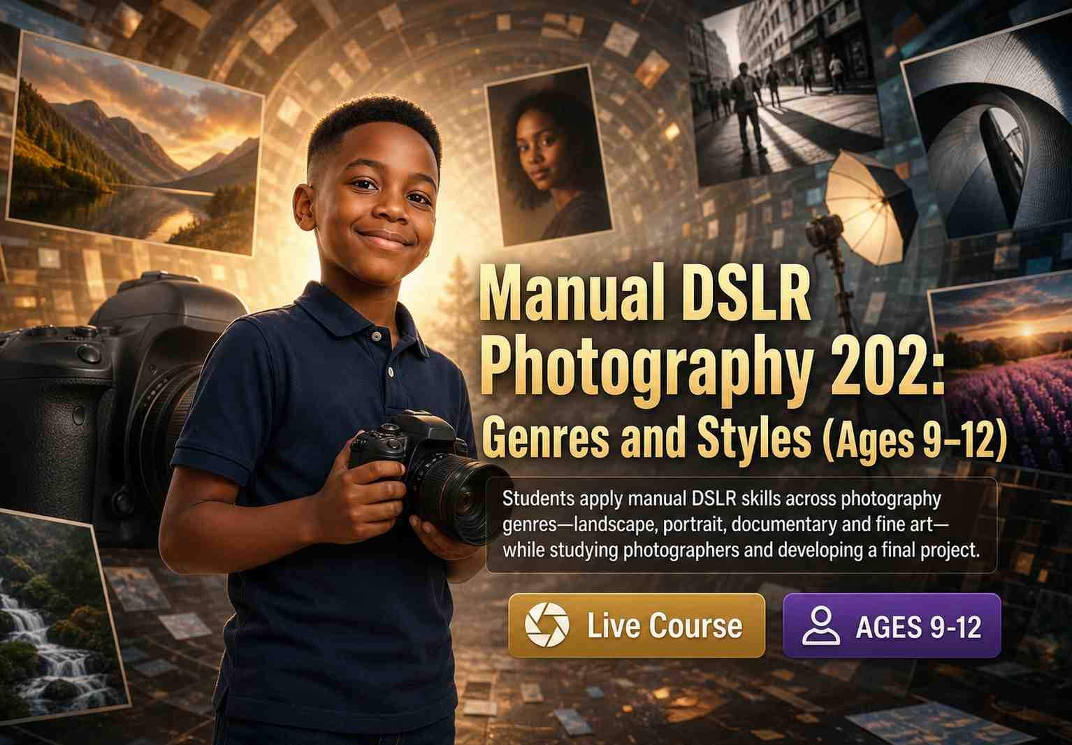Manual DSLR Photography 202: Genres and Styles (Ages 9–12)