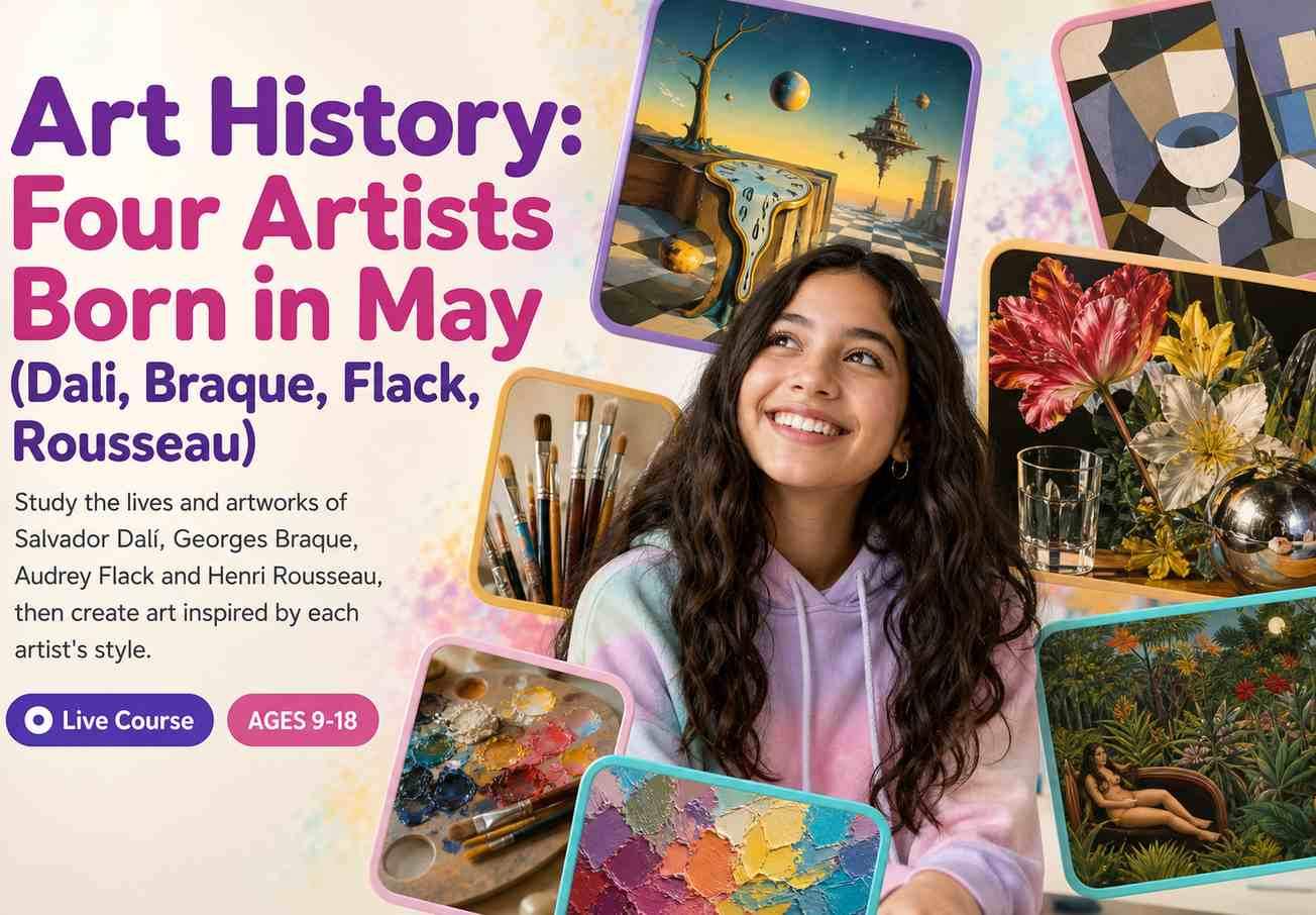 Art History: Four Artists Born in May (Dali, Braque, Flack, Rousseau)