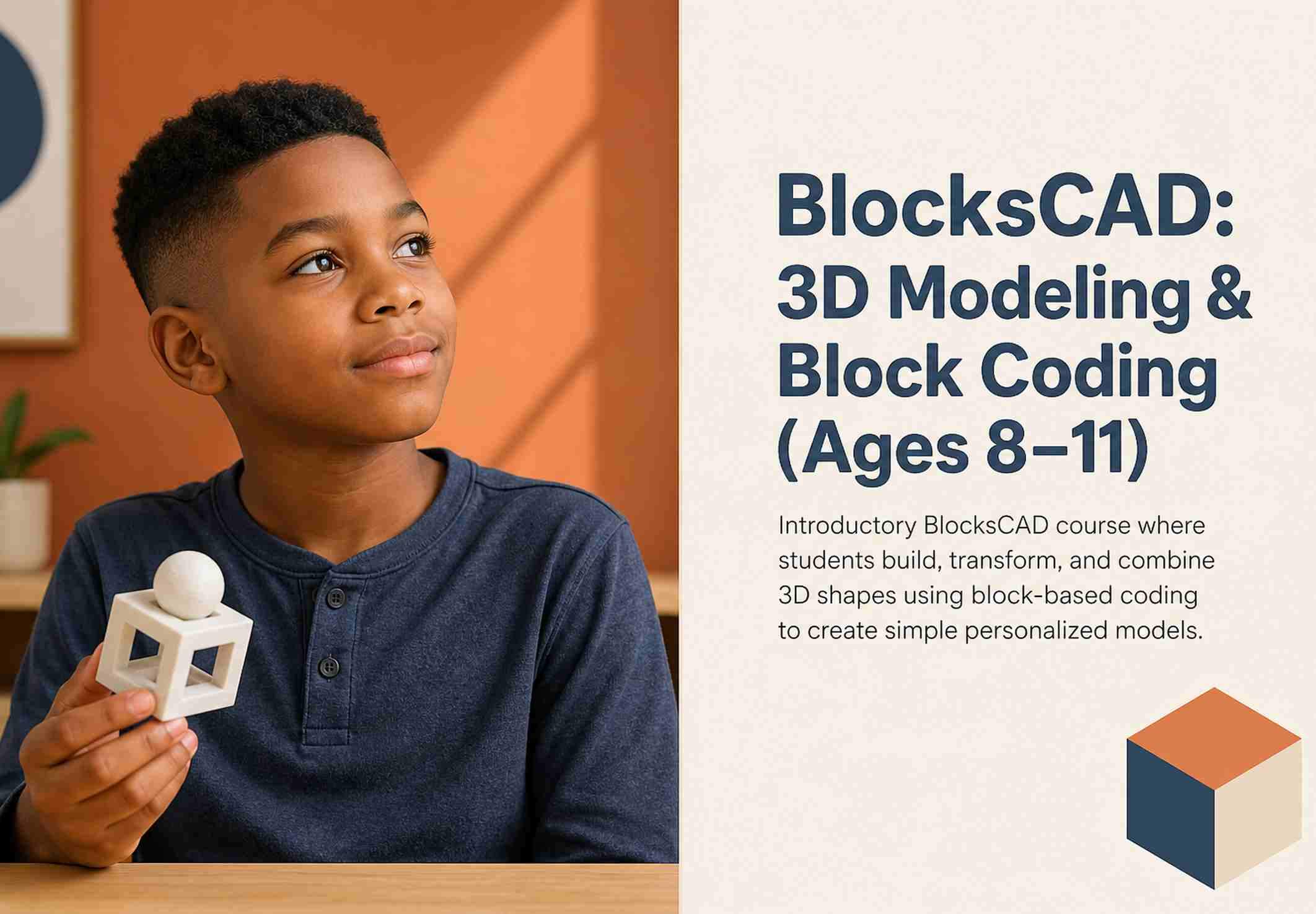 BlocksCAD: 3D Modeling & Block Coding (Ages 8–11)