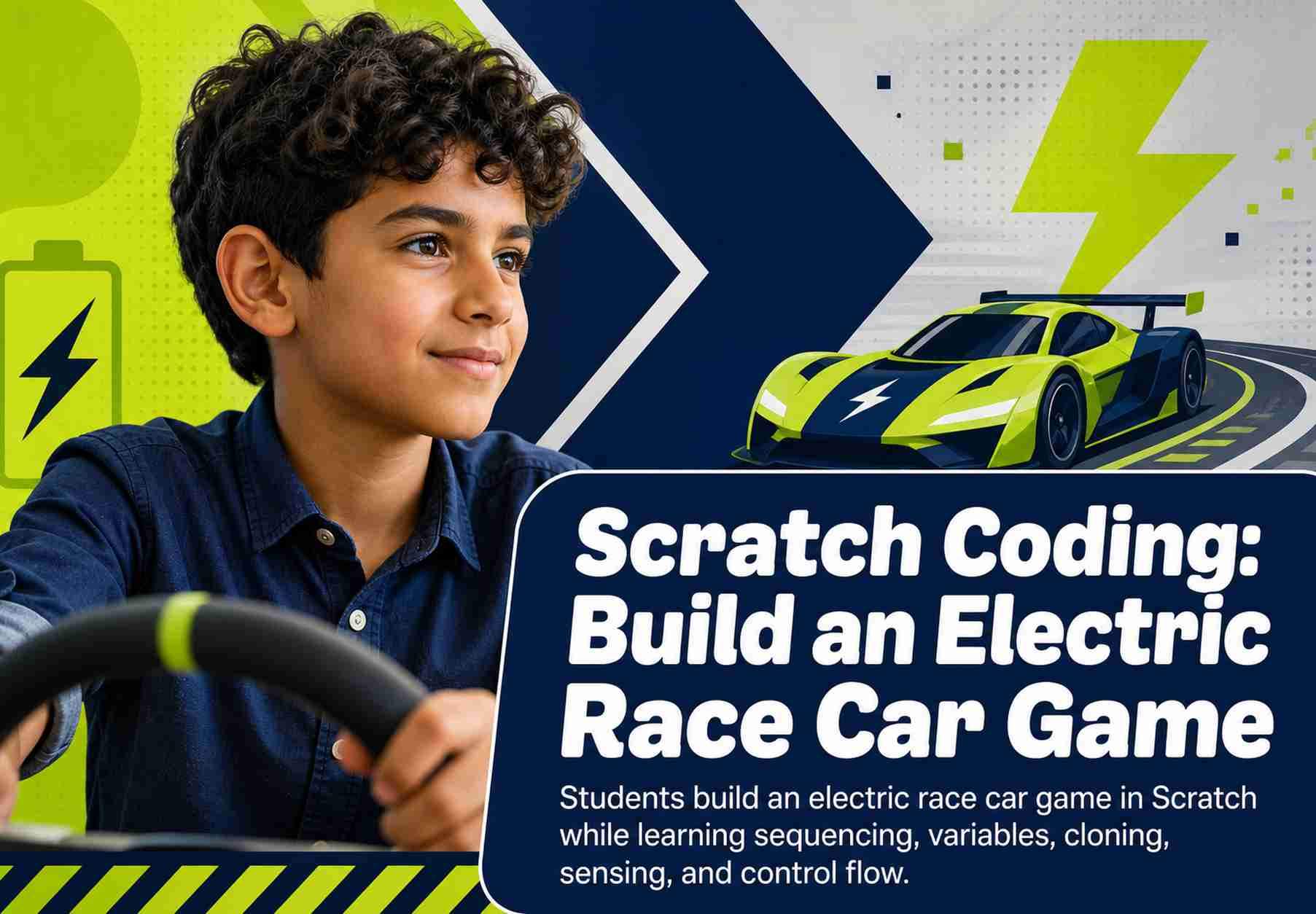 Scratch Coding: Build an Electric Race Car Game