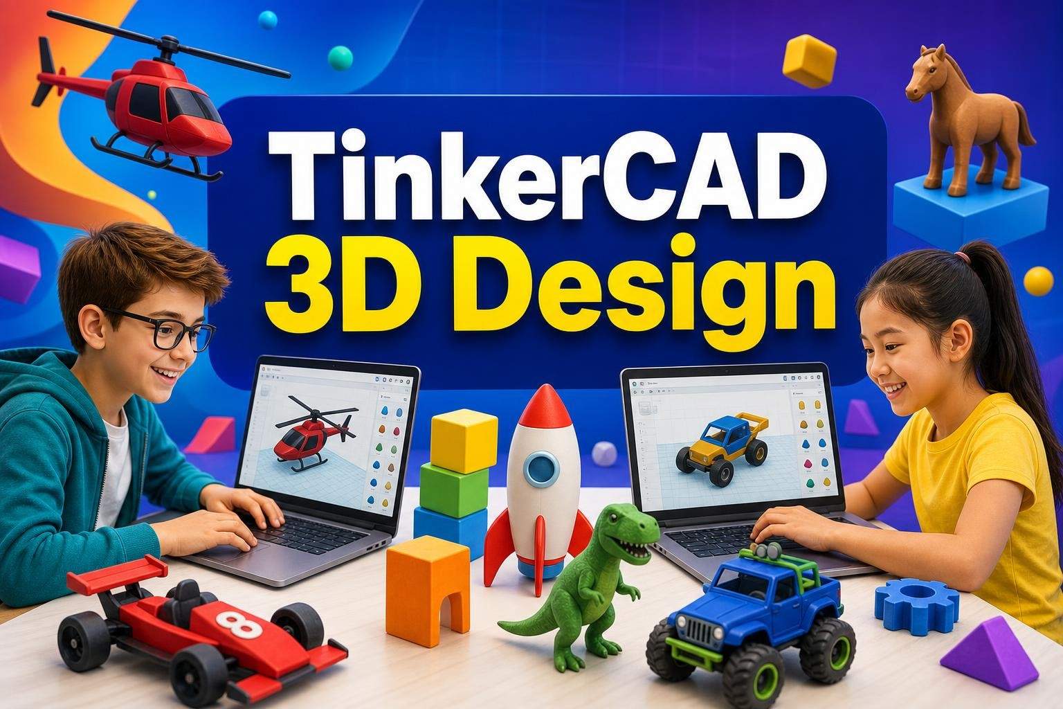 TinkerCAD 3D Vehicle Design: Jets, Rockets, Submarines, Bikes