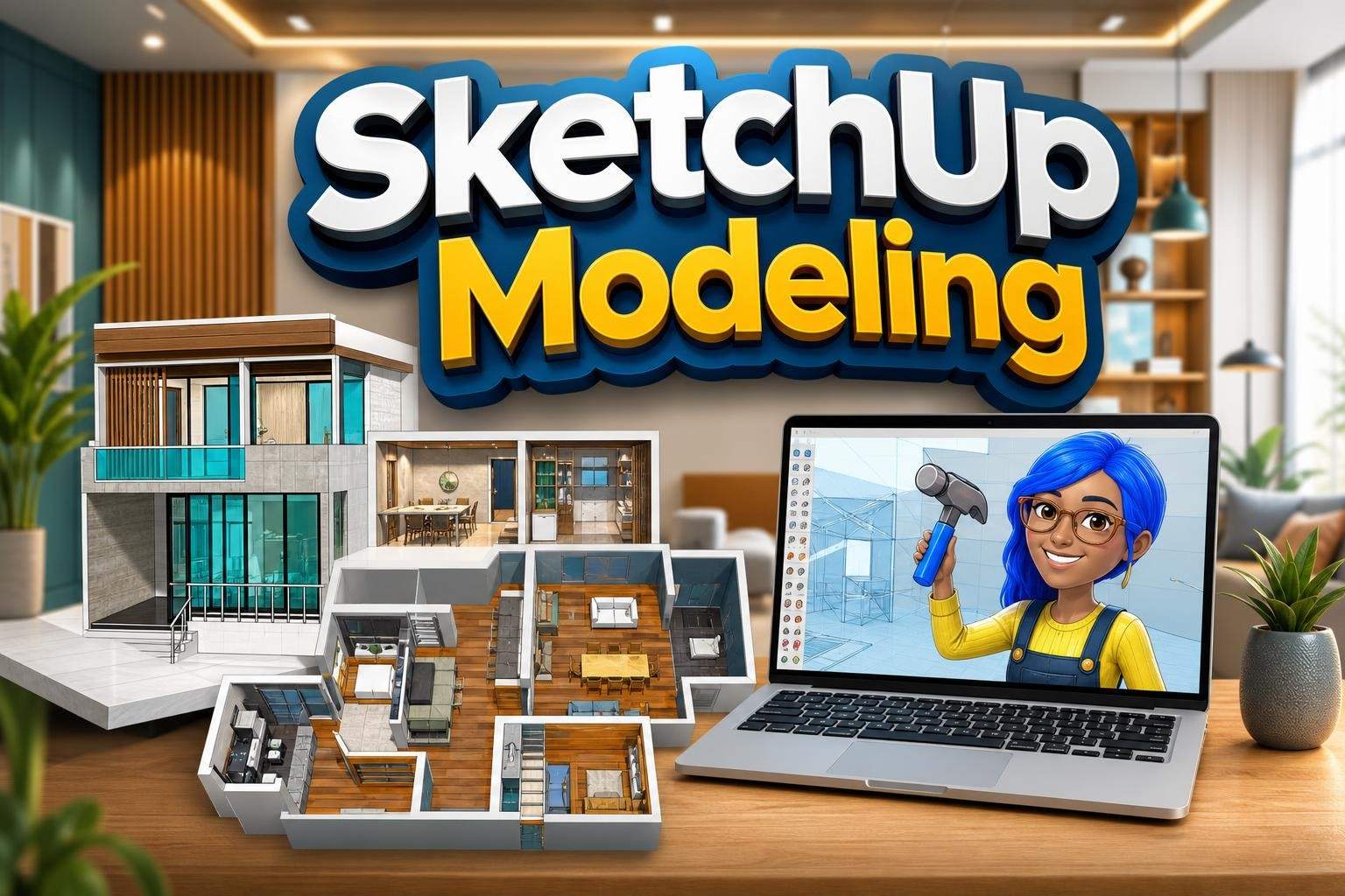 Advanced SketchUp: Design and Build a 3D Apartment