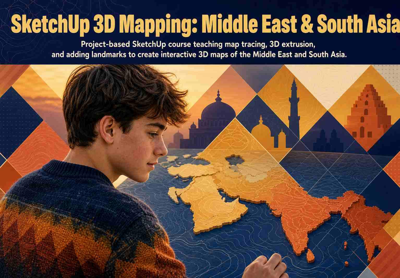 SketchUp 3D Mapping: Middle East & South Asia
