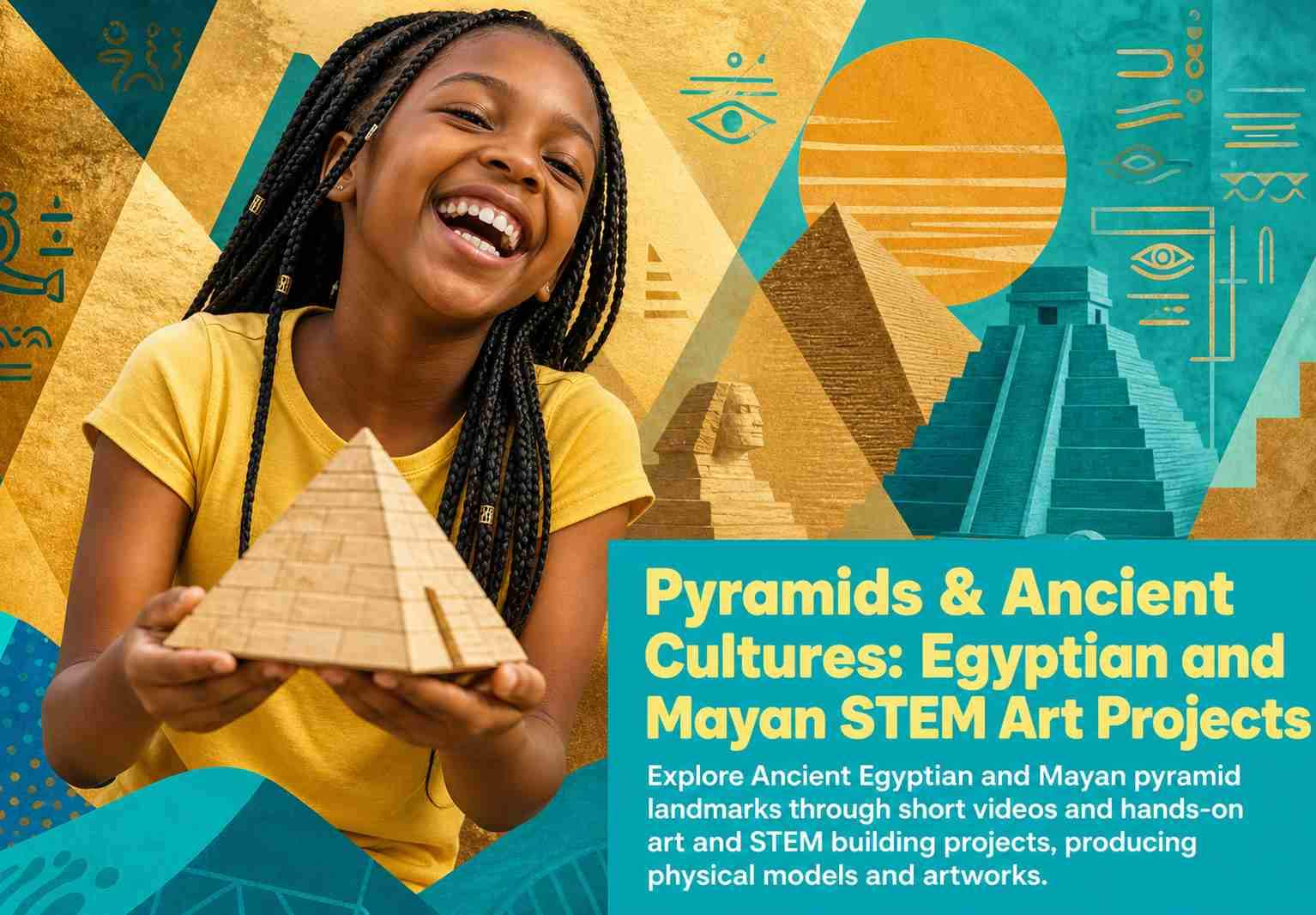Pyramids & Ancient Cultures: Egyptian and Mayan STEM Art Projects
