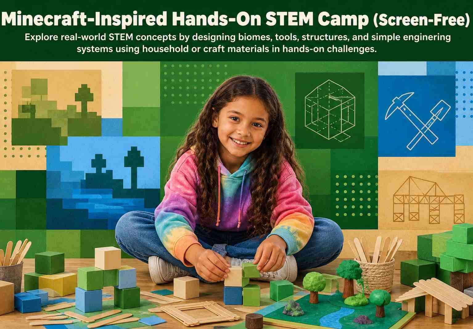 Minecraft-Inspired Hands-On STEM Camp (Screen-Free)