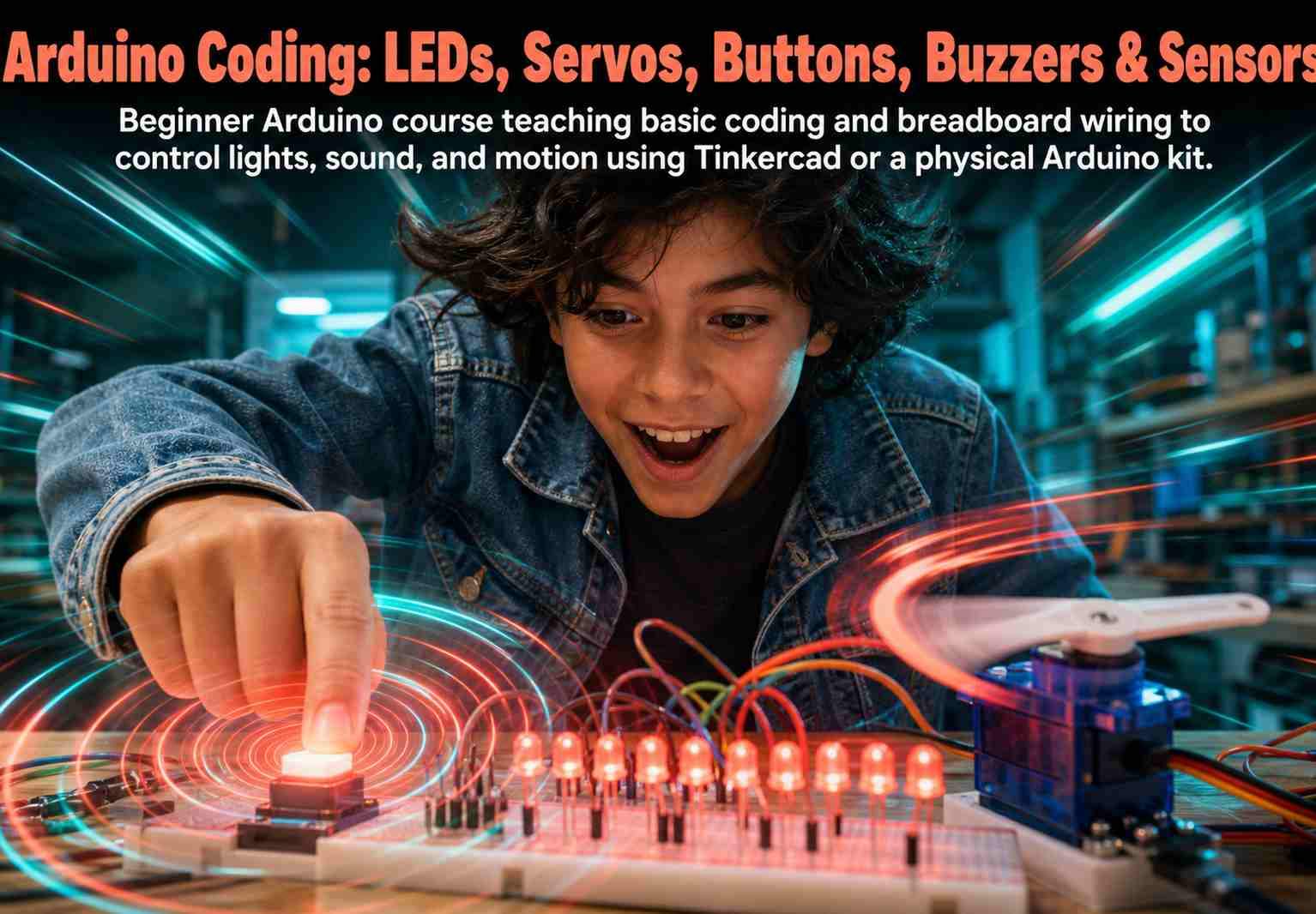 Arduino Coding: LEDs, Servos, Buttons, Buzzers & Sensors
