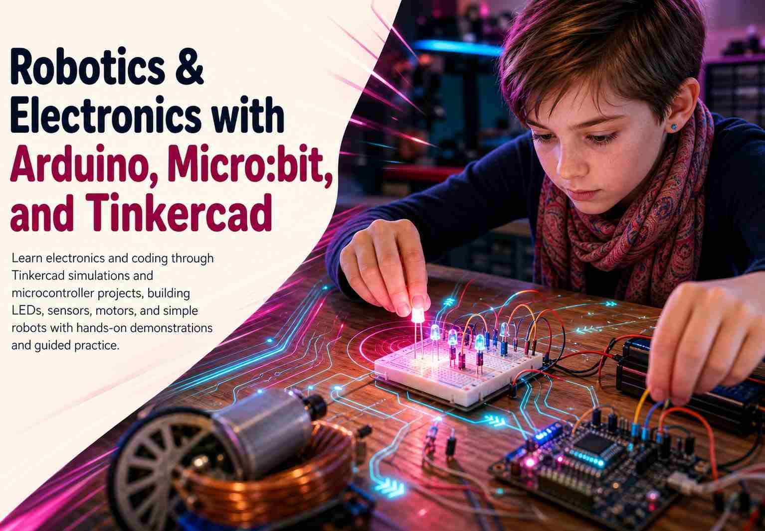 Robotics & Electronics with Arduino, Micro:bit, and Tinkercad