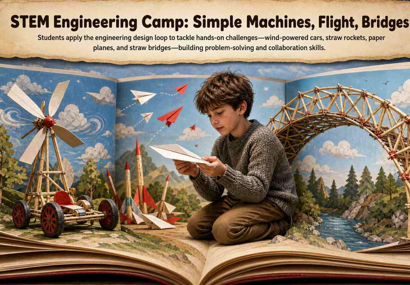 STEM Engineering Camp: Simple Machines, Flight, Bridges
