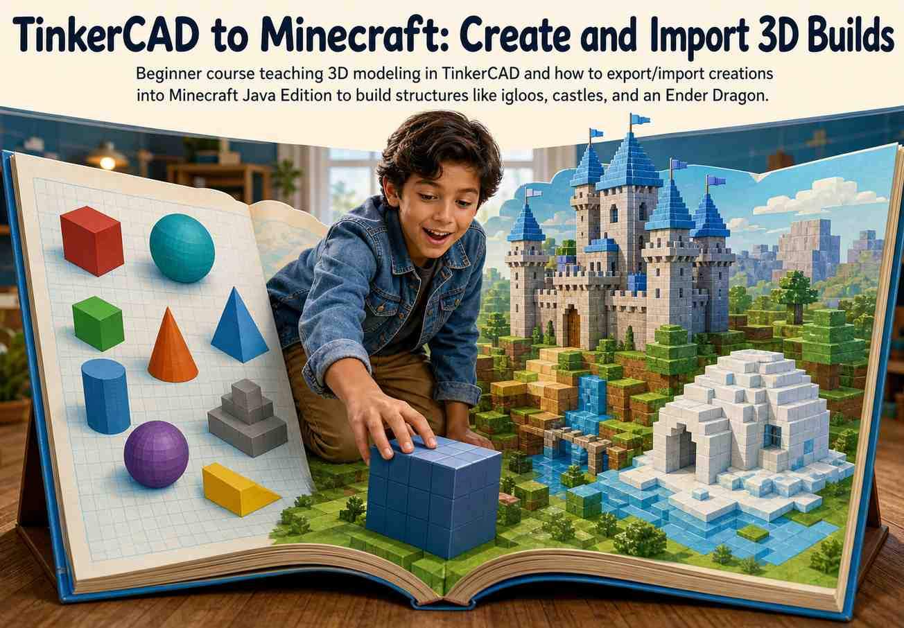 TinkerCAD to Minecraft: Create and Import 3D Builds