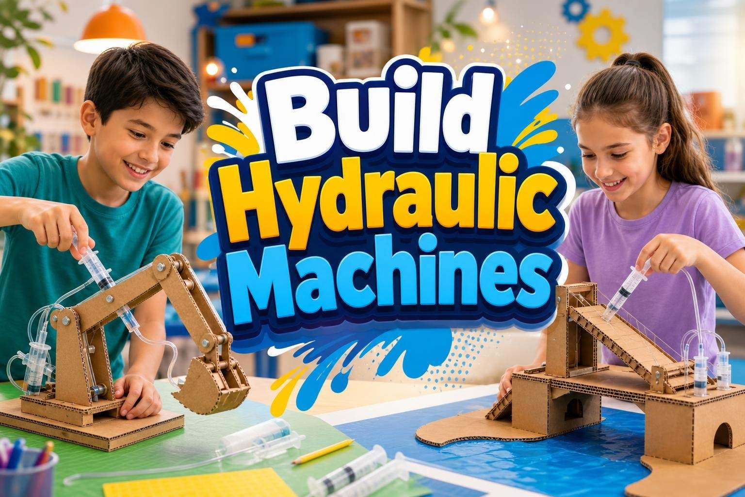 STEAM Hydraulics: Build Cardboard Hydraulic Machines