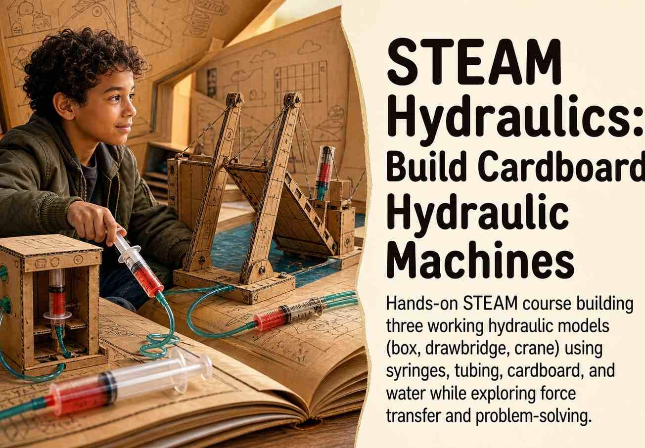 STEAM Hydraulics: Build Cardboard Hydraulic Machines