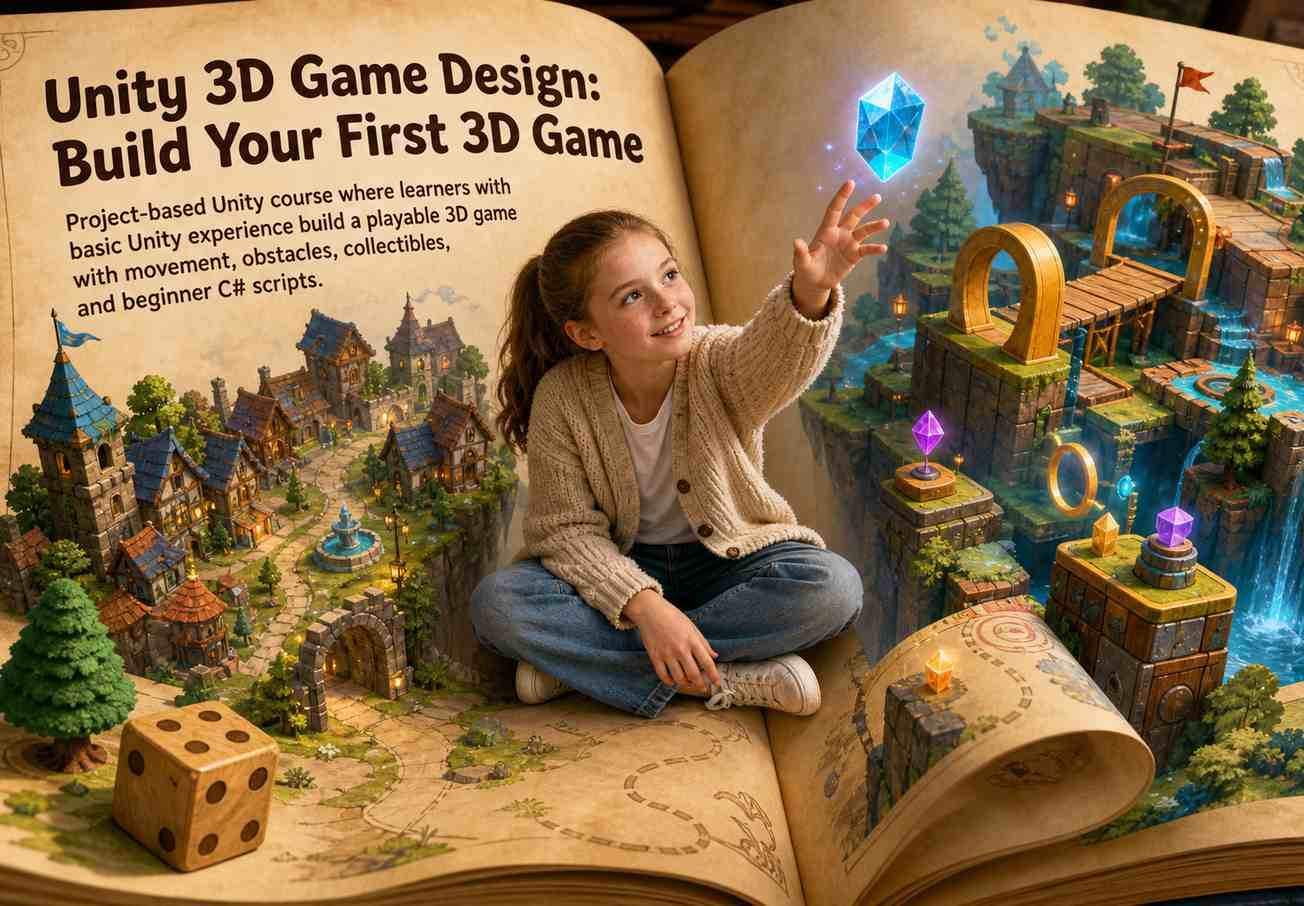 Unity 3D Game Design: Build Your First 3D Game (Ages 10-15)