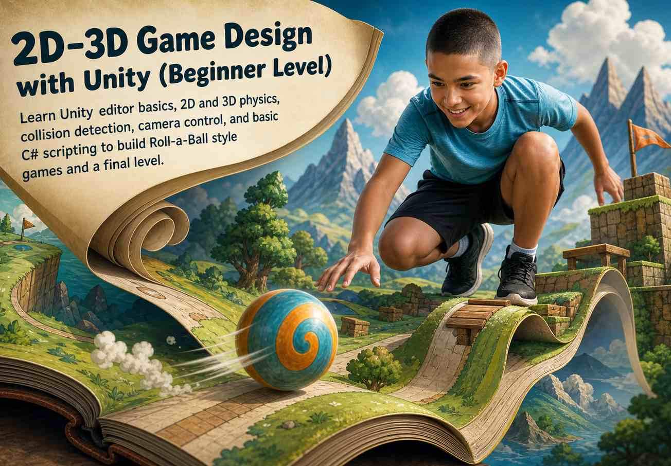 2D–3D Game Design with Unity (Beginner Level)