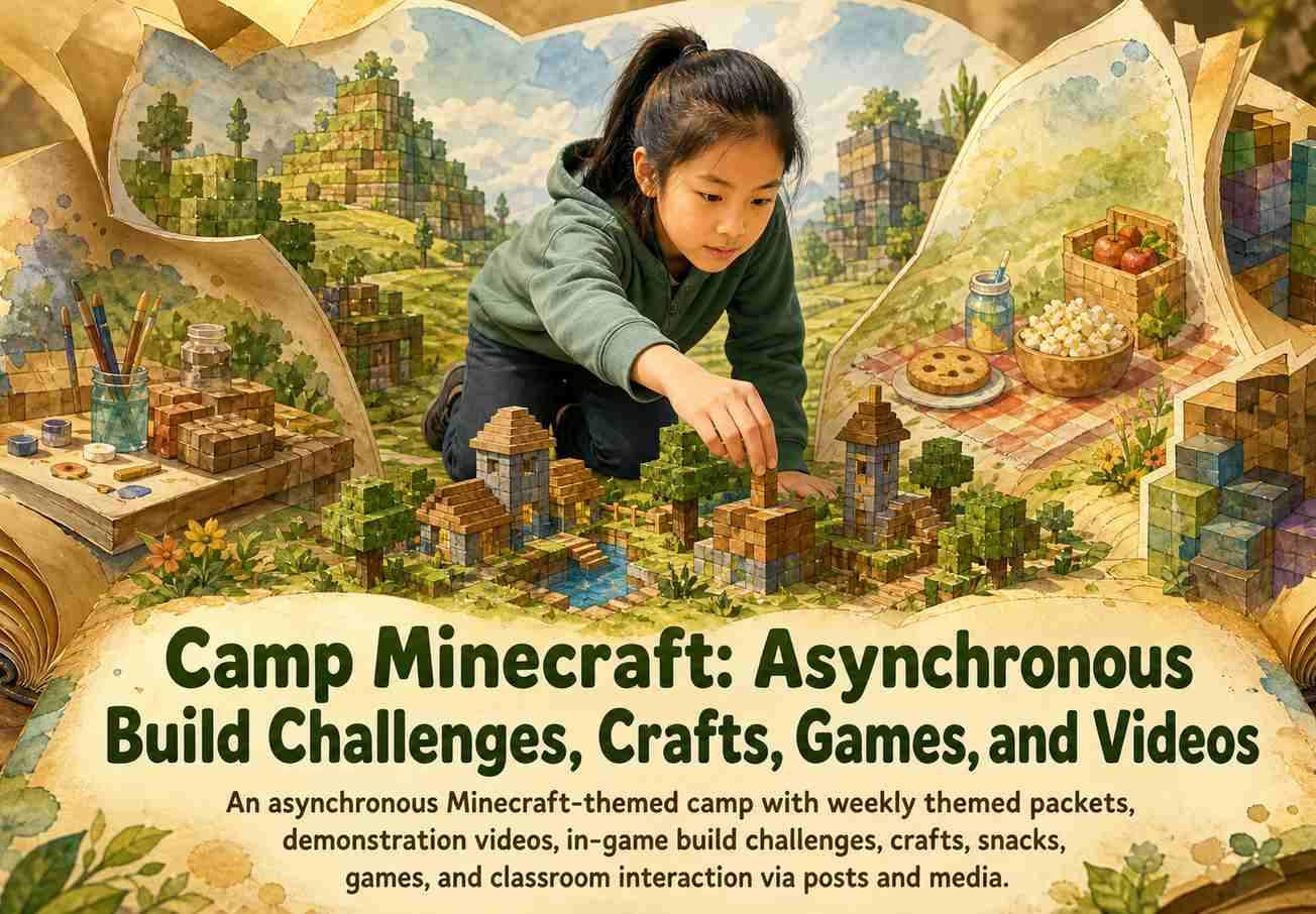 Camp Minecraft: Asynchronous Build Challenges, Crafts, Games, and Videos