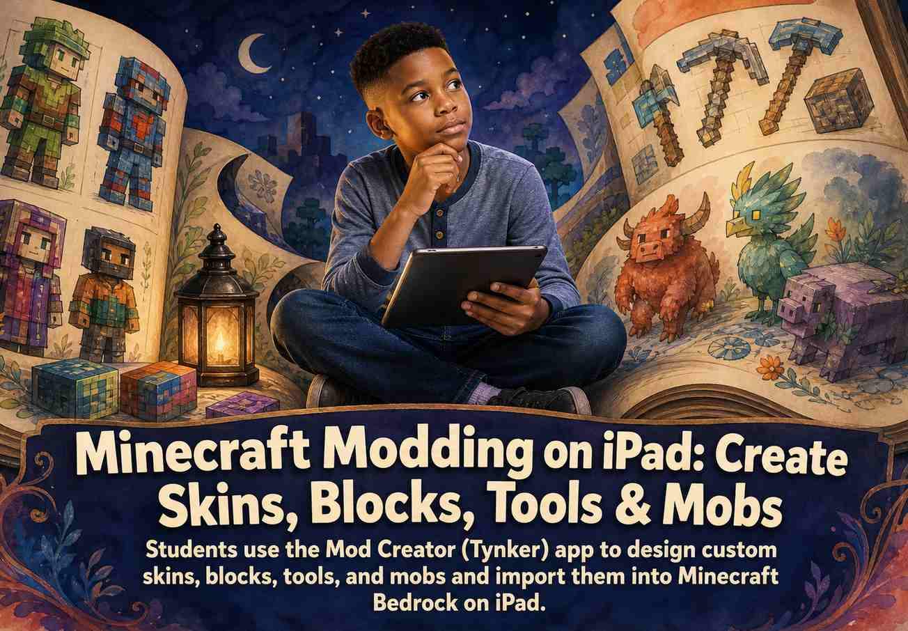 Minecraft Modding on iPad: Create Skins, Blocks, Tools & Mobs