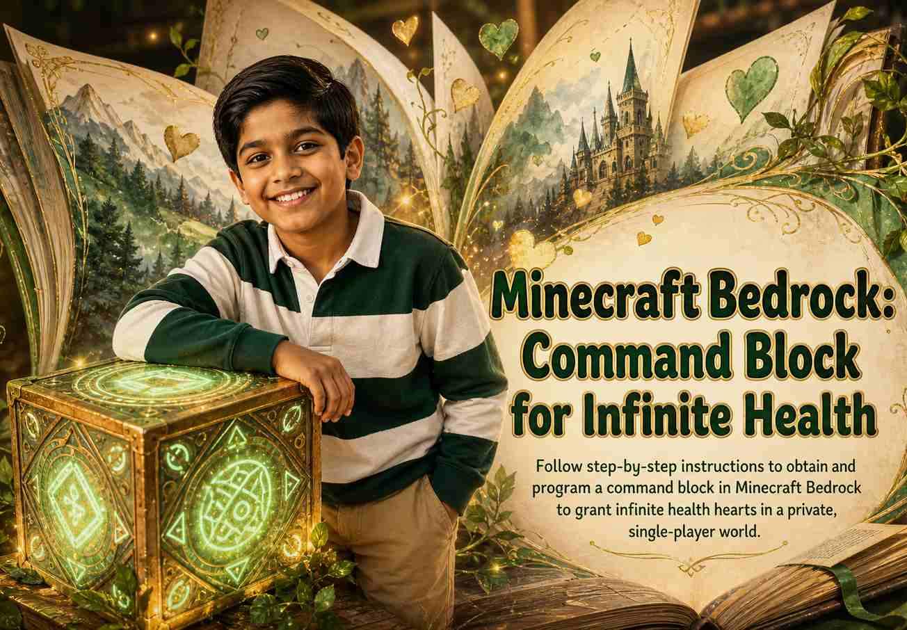 Minecraft Bedrock: Command Block for Infinite Health