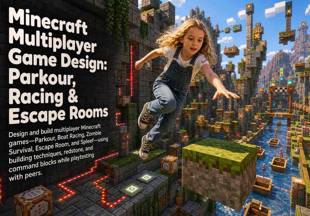 Minecraft Multiplayer Game Design: Parkour, Racing & Escape Rooms