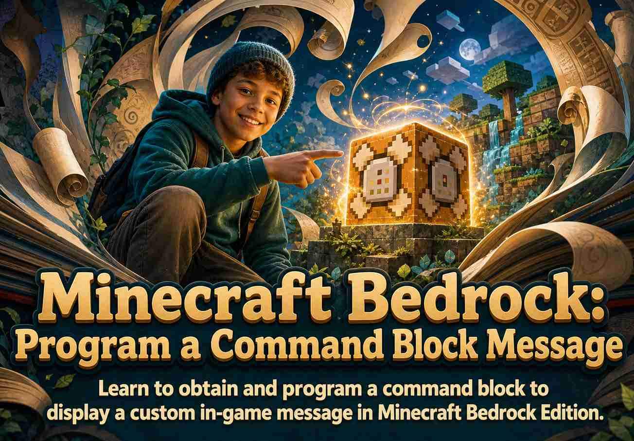 Minecraft Bedrock: Program a Command Block Message