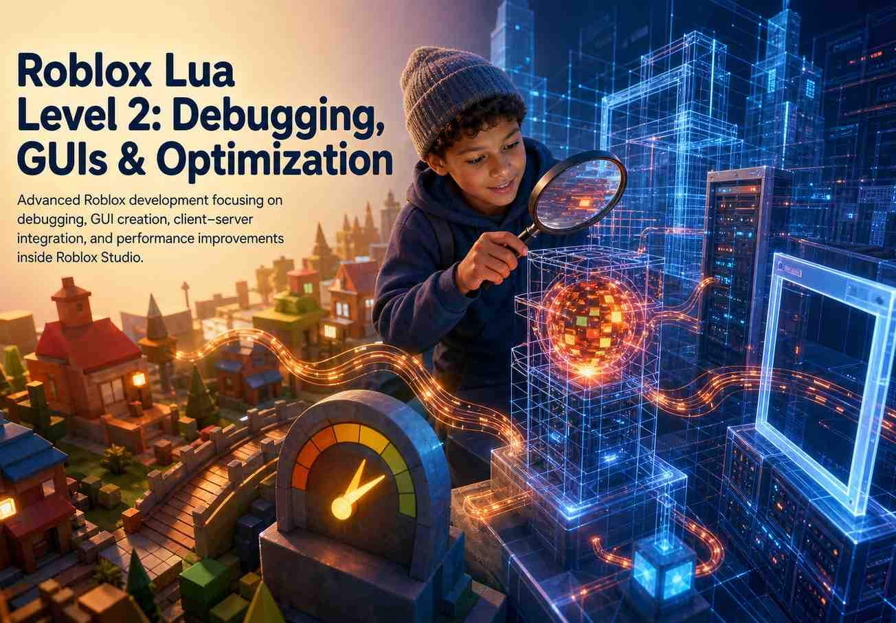 Roblox Lua Level 2: Debugging, GUIs & Optimization
