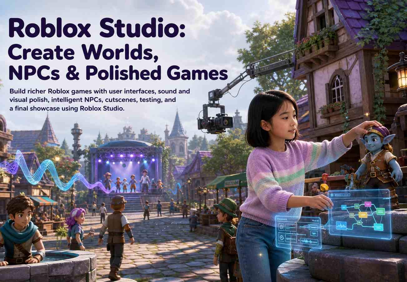 Roblox Studio: Create Worlds, NPCs & Polished Games