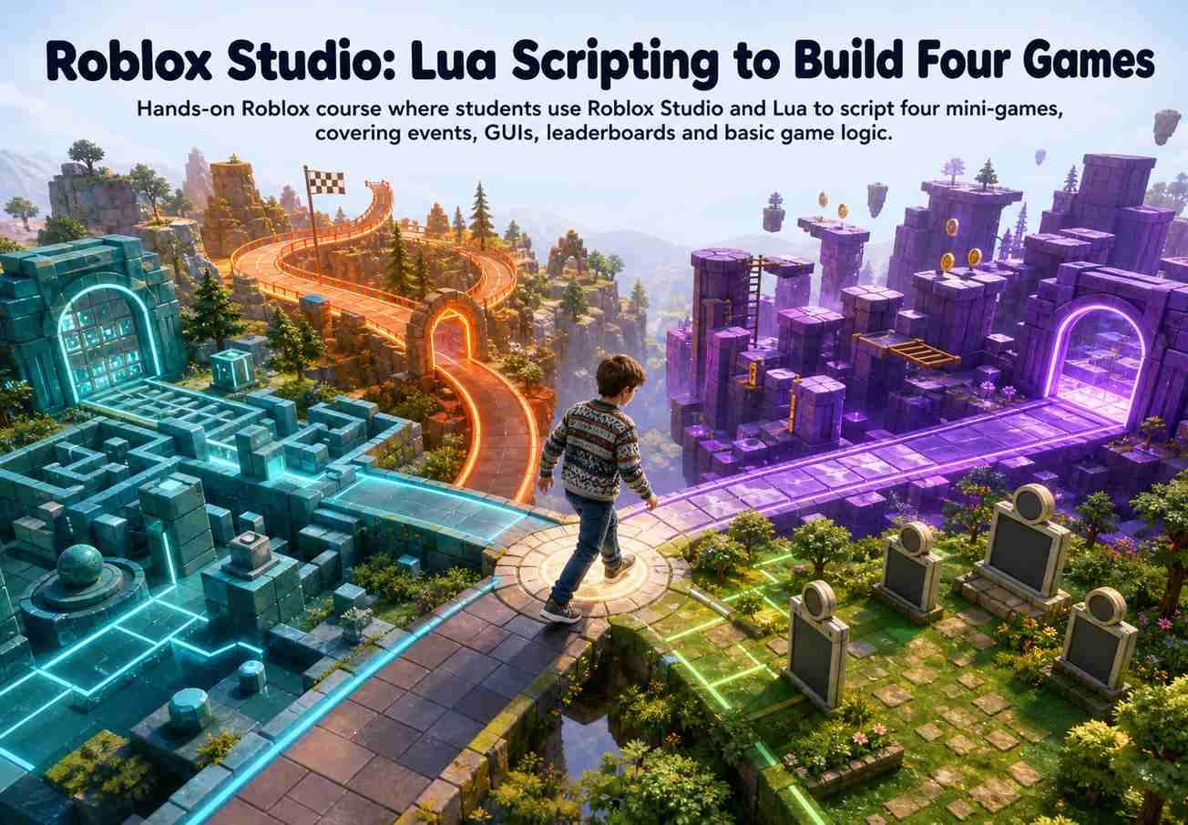 Roblox Studio: Lua Scripting to Build Four Games