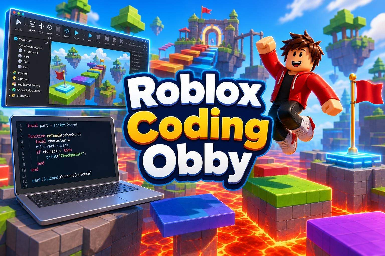 Roblox Studio: Build and Script an Obby (Beginner)