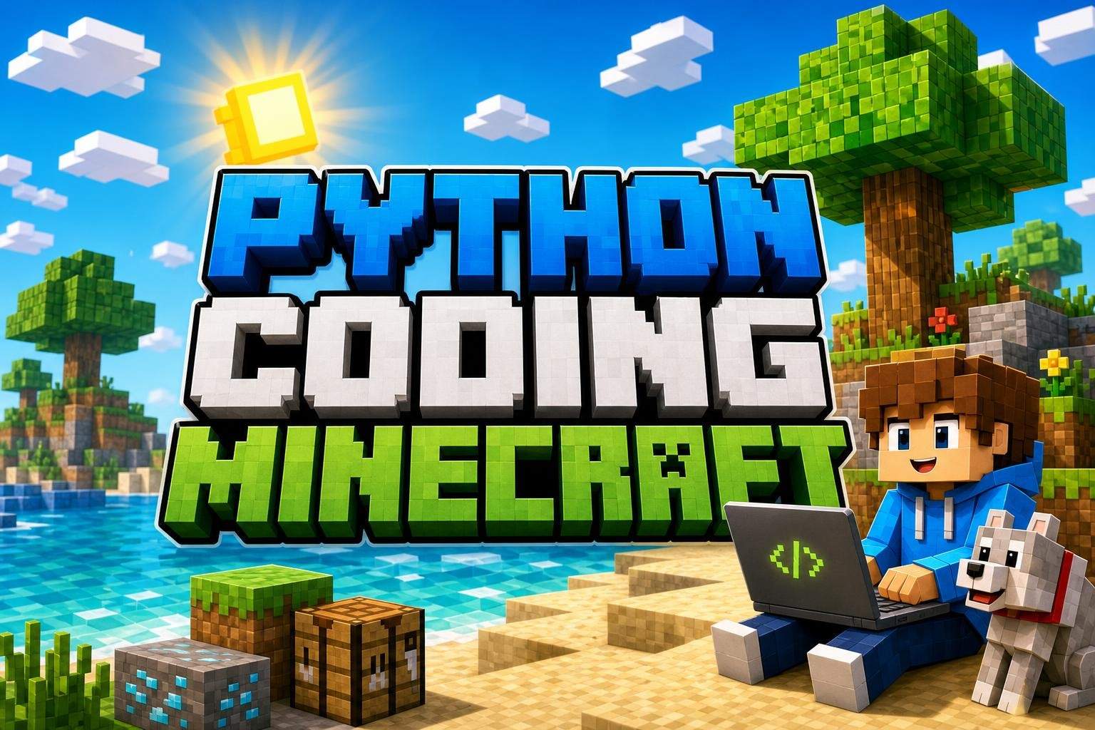 Python Coding Through Minecraft-Style Building