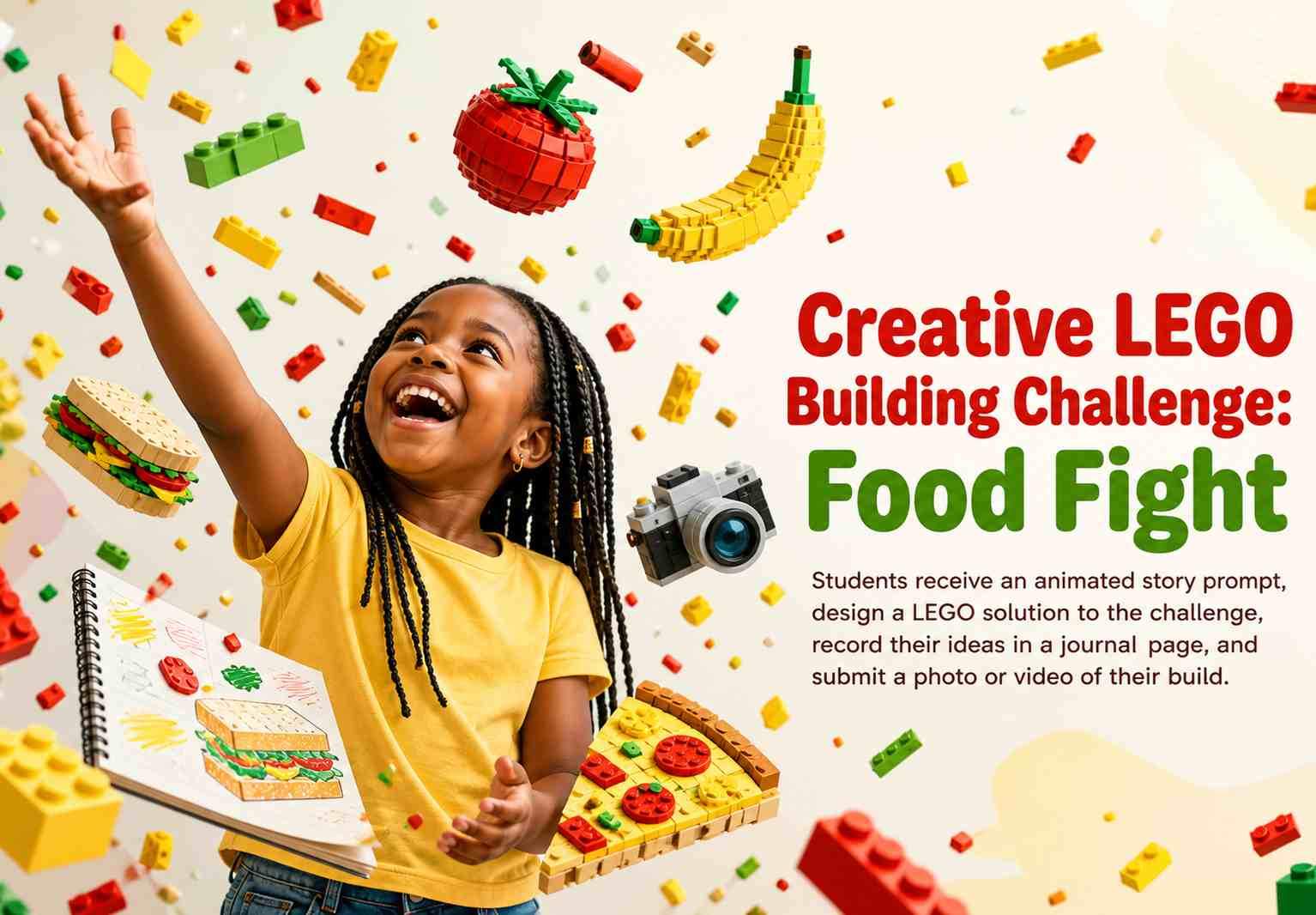 Creative LEGO Building Challenge: Food Fight