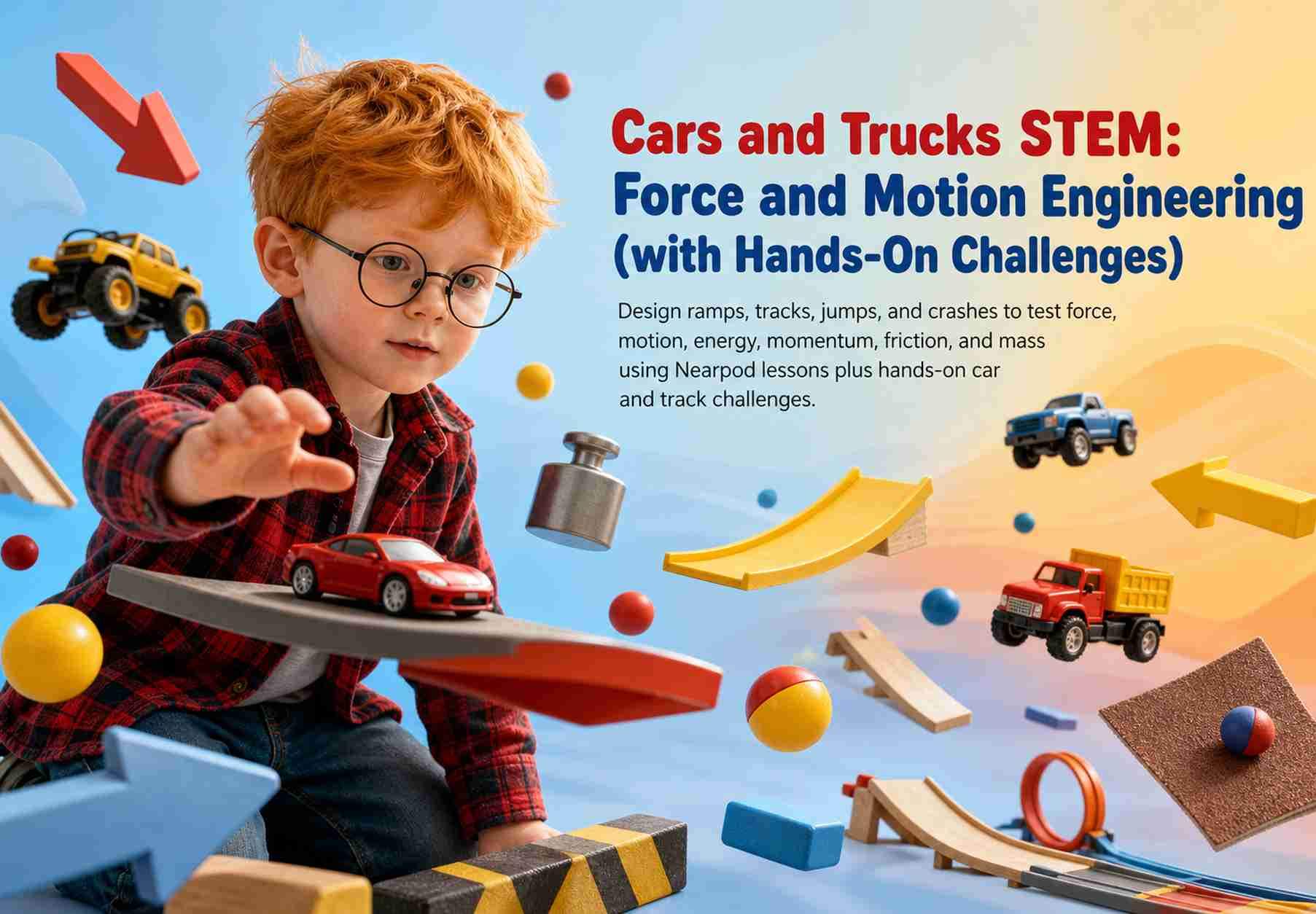 Cars and Trucks STEM: Force and Motion Engineering (with Hands-On Challenges)