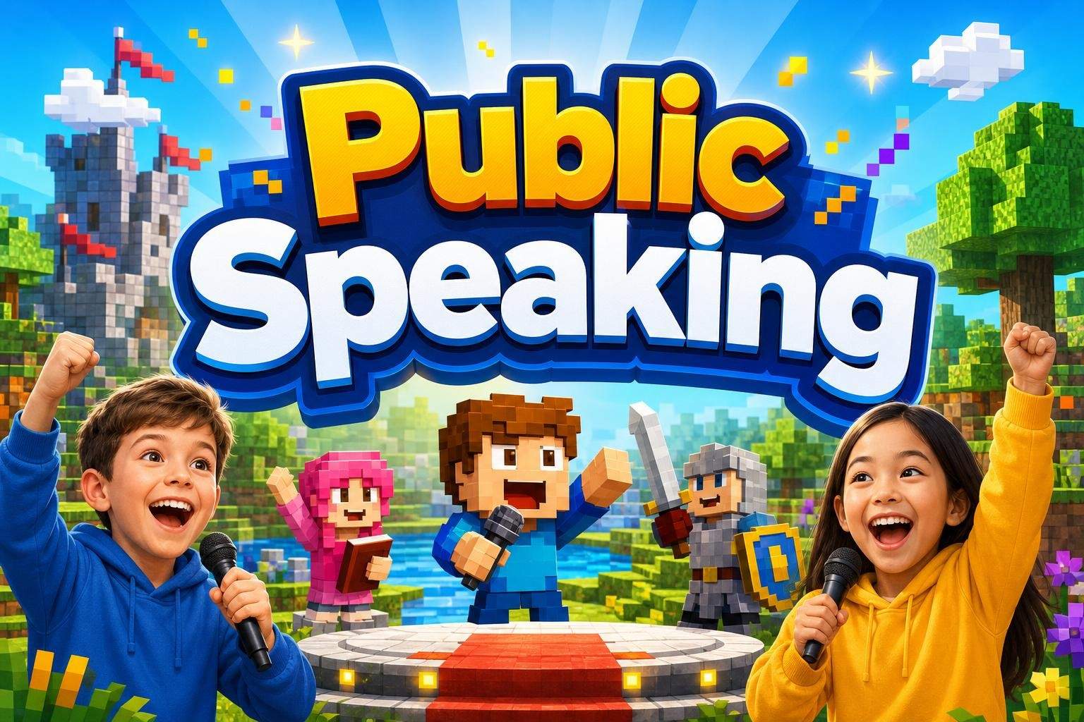 Public Speaking with Minecraft Builds