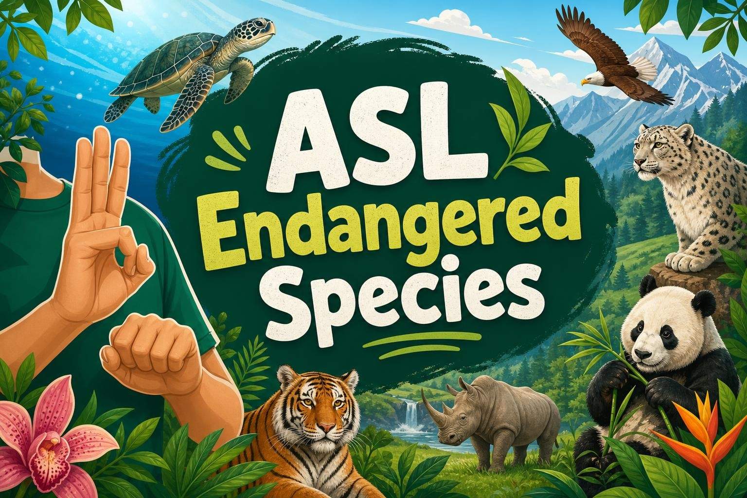 ASL Vocabulary: Endangered Species and Song Signing